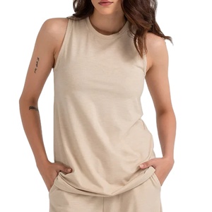 ขายร้อนผู้หญิงผ้าฝ้ายฟิตเนส Tank Top สีผิว Racer กลับยางออกกําลังกายสไตล์ลําลองสําหรับยิมและเสื้อผ้าขนาด L XS - Product Image 1