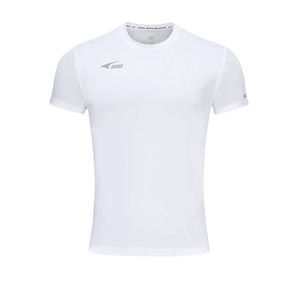 เสื้อยืดออกกำลังกายผู้ชายแขนสั้นลำลองสำหรับฤดูร้อนปี 2025 แห้งเร็ว ระบายอากาศได้ดี เนื้อผ้านุ่ม ใส่เล่นกีฬาหรือเข้ายิมได้ สีพื้นเรียบ - Product Image 1