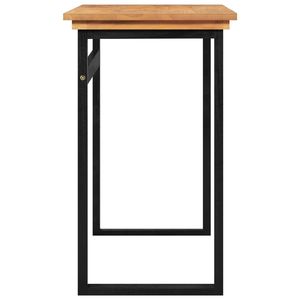 Portasciugamani in Legno di Teak Massiccio, Design Industriale Standard per Scrivanie Computer - Product Image 3