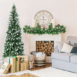 Albero di Natale Artificiale Pre-Illuminato di Alta Qualità, 1,8 Metri, con Pigne, Grande, Effetto Neve, per Esterni, Opzioni di Personalizzazione, Realistico e Durevole - Product Image 4