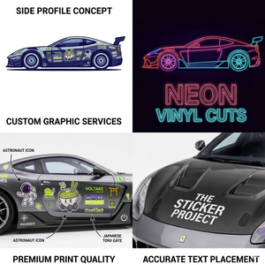 Custom Eco-Friendly PVC <b>Car</b> Sticker <b>Decal</b> Waterproof Vinyl Auto Window Body Bumper Door Graphics UV Resistant UV Printing Self - Product Image 1