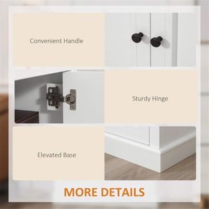 White Living Room Cabinet for Kitchen Decor - Product Image 3