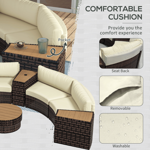 Set da Pranzo per Esterni in Ferro e Legno, Arredamento da Giardino per Cortile - Collezione di Mobili da Patio - Product Image 5