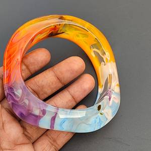 Handmade Resin Bangle <b>Bracelet</b> Wide <b>Stacking</b> Jewelry resin craft Premium resin bangle - Product Image 3