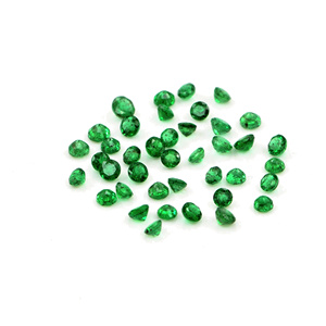 Esmeraldas naturales de Zambia calibradas, redondas de 3 mm, piedras preciosas facetadas sueltas para la fabricación de joyas, listas para usar. - Product Image 3