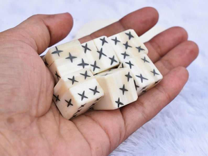 Handmade Breathable Buffalo Bone Dice Unique Sided Historical Re-enactment Gaming Cubes Modern <b>Table</b> Top Gift RPG Dungeons - Product Image 1