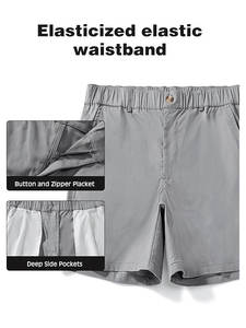 Pantalones Cortos Cargo de Lona para Hombre con Logotipo Personalizado, Cintura Elástica, Estilo Urbano, Ajuste Flexible, Múltiples Bolsillos, Ecológicos, de Secado Rápido, para Exteriores - Product Image 2