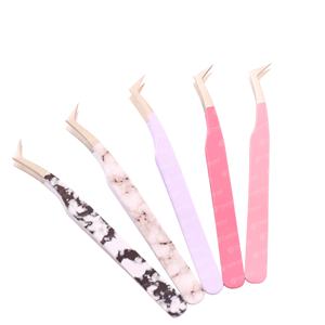 Pince à épiler d'extension de cils en acier inoxydable personnalisée de qualité supérieure Différentes couleurs de conception élégantes avec marque privée - Product Image 5