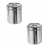 Pot à pansements chirurgical en acier inoxydable avec couvercle, conteneur en coton de haute qualité, usage hospitalier DE 2662 DE 2673