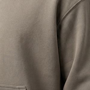 Sweat-shirt à capuche épais en molleton 100 % coton délavé à l'acide pour homme, couleur unie, style mode, thermique et rapide pour l'hiver - Product Image 5