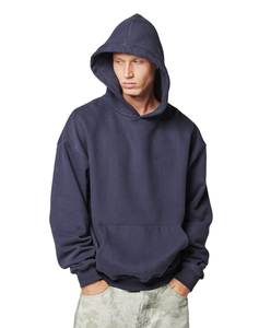 Unisex Oversized Navy Hoodie 500GSM Heavyweight Cotton Fleece Streetwear Plain Pullover Sweatshirt Men's Hoodies Sweatshirts - Product Image 1