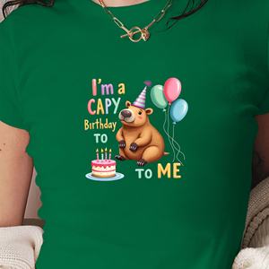 เสื้อยืดสั้นแฟชั่นผู้หญิง CIP phara Birthday I m A capy - Product Image 2