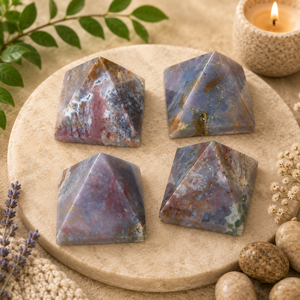 Pyramides en Jaspe Fantaisie Polies Miroir, Écologiques, Faites à la Main, Style Feng Shui, Qualité Exceptionnelle, Vente en Gros - Product Image 1