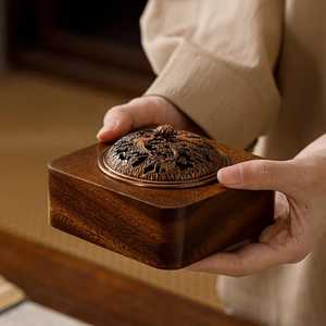 Arabian Style Custom Logo Wooden Wood Pattern Bakhoor Religious Aromatic Fragrance Durable Wood Incense <b>Burner</b> Stick Holder - Product Image 1
