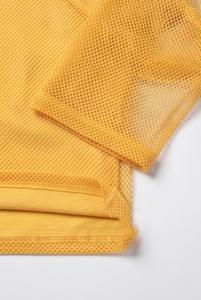 Camiseta de malla transparente para hombre, camiseta informal transpirable de manga corta con cuello redondo, camisetas transparentes ligeras para hombre - Product Image 5
