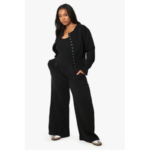 Conjunto deportivo de algodón de dos piezas para mujer, otoño invierno, pantalones deportivos apilados. - Product Image 3