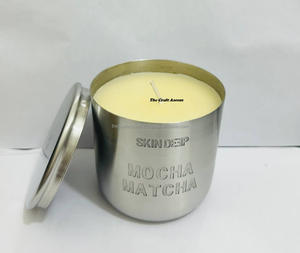 Modern Luxury Stainless Steel Candle Jars & Holders with <b>Brushed</b> Finish Wholesale Empty Home Decor Metal Candle Jars With Lid - Product Image 4