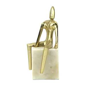 Human <b>Figure</b> Sculpture Aluminium Handmade Eco-Friendly Durable Art Decor for Living Room Tabletop Display Modern Design Jaffs - Product Image 6