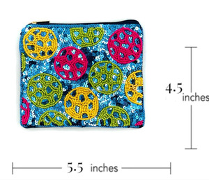 Porte-monnaie brodé à la main avec perles, fermeture éclair, en tissu de coton, écologique, durable, de haute qualité, unisexe, grand format, doux - Product Image 6