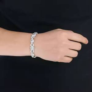 Bracelet de luxe en moissanite de qualité supérieure, style hip-hop, chaîne cubaine sertie de diamants, idéal pour mariage, fête, anniversaire - Product Image 6
