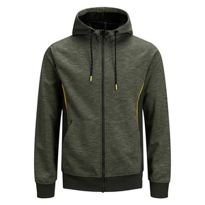 Vente en gros Sweat à capuche zippé rouge uni personnalisé pour homme, en molleton mélangé, vierge, pour l'entraînement, style streetwear, OEM - Product Image 4