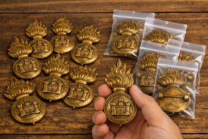 Royal Inniskilling Fusiliers Victorian Style Fur Cap Badge Brass Finish <b>Hat</b> Emblem Vintage Metal <b>Pin</b> Accessory Gift - Product Image 6