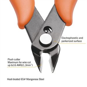 Stainless Steel Mini Flush Cutter Pliers 5 Inch Micro <b>Wire</b> Cutting Snips for Electronics Jewelry <b>Craft</b> and Plastic Models - Product Image 2