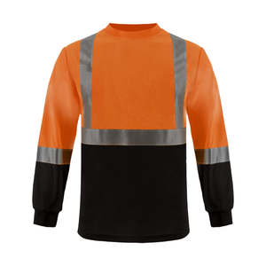 Camisetas de Seguridad Reflectantes de Alta Visibilidad Personalizadas, Clase 2, Impermeables, Manga Larga, Dos Tonos, Puños Acanalados, Tela 100% Poliéster, LED - Product Image 5