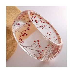 Luxury Handmade Resin <b>Bangle</b> <b>Bracelet</b> For Women Fashion Jewelry With Glossy Finish And Lightweight Design - Product Image 1