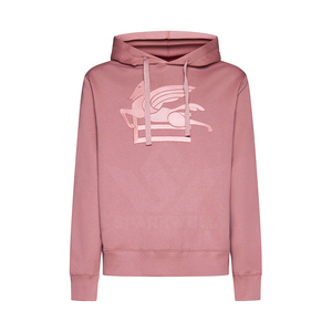 Sudadera con Capucha Rosa, Corte Regular, Algodón French Terry, Unisex, Informal, para Otoño, con Logotipo Estampado, Bolsillo Delantero, Antiencogimiento - Product Image 1