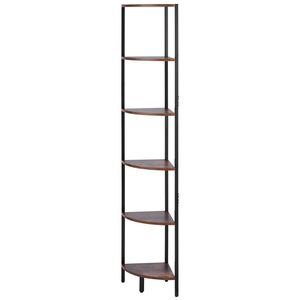 Libreria angolare a 6 livelli con luci LED, alta 68 pollici, con scaffali portaoggetti, espositore multiuso per vasi e oggetti da collezione - Product Image 1