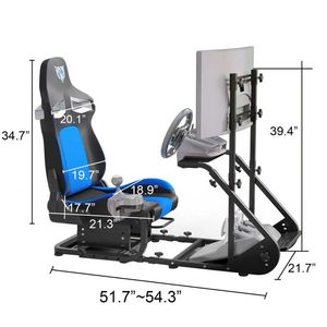 Cabina de Carreras Estable Compatible con Fanatec PXN y Thrustmaster Logitech, Simulador de Conducción Ajustable para Gamers - Product Image 2