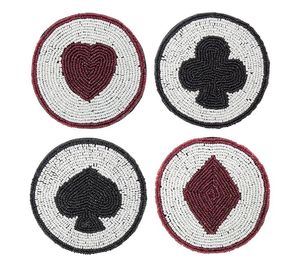 Decorative Handmade <b>Beaded</b> <b>Coaster</b> Set Multicolor Modern Dining Table Accessory At Best Price - Product Image 1