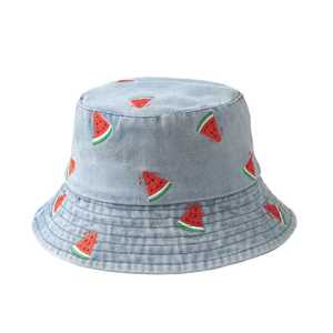 Unisex Adjustable Bucket Hat 3D Embroidery Solid Color 100% Cotton Canvas Breathable Casual Adult Four Seasons 56-58CM - Product Image 4