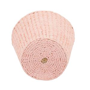 Panier rond en jacinthe d'eau, 2 paniers teints en rose, faits à la main, panier de rangement, vente en gros, écologique, fabriqué au Vietnam - Product Image 4