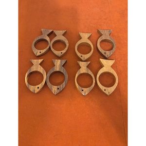 Anneaux de serviette en bois pour la décoration de la salle à manger, accessoires de maison - Product Image 5