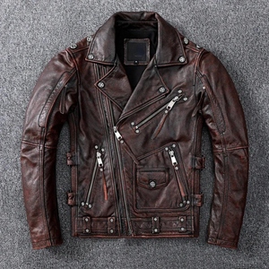 Brando Design Men's Genuine Leather <b>Jacket</b> Windproof Breathable Eco-Friendly Lightweight Winter - Product Image 3