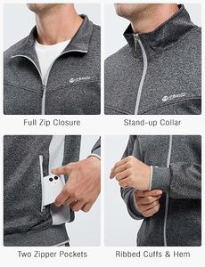 Men's Grey Full <b>Zip</b> Tracksuit Set Contrast Panel Casual Sportswear <b>Jogger</b> Pants <b>With</b> Side <b>Pockets</b> Regular Fit Autumn Wear - Product Image 6