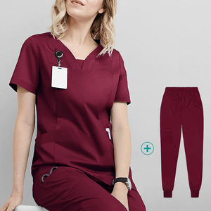 Tenue médicale OEM pour femmes : Ensemble de blouses et pantalons de travail confortables pour infirmières - Product Image 3