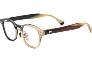 Gafas de cuerno de búfalo natural, montura óptica de lujo hecha a mano, gafas retro vintage de moda para hombres y mujeres - Product Image 3
