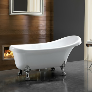 Bañera Japonesa Moderna Independiente VASCO con Forma Ovalada de Acrílico para Baño - Product Image 1