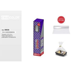 Papier cadeau transparent de qualité supérieure, rouleau de 70*150 cm, double face, enduit de PE, plastique imperméable - Product Image 1