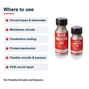 Tinta Conductora Plateada Imprimible de 1 Litro, 70-80% Plata para Circuitos Flexibles y Sensores, Personalizable OEM - Product Image 6