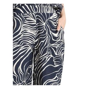 Loose <b>Elastic</b> Waist Breathable 100% Cotton Canvas Straight Solid Casual Autumn Mid Women's Pants & Trousers - Product Image 3