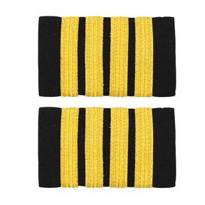 Epaulettes de Piloto de Avión con Franjas Doradas, Pliegues de Hombro para Uniforme de Aviación, Franjas de Rango 1/2/3/4 Barras, Epaulettes para Camisa de Piloto - Product Image 5
