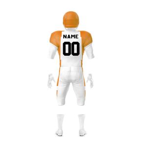 American Football Uniform Men's Orange White Jersey Short Sleeve V-Neck Moisture Wicking Polyester All Seasons Athletic Fit - Product Image 2