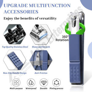 ชุดทำเล็บเท้าแบบพกพาสำหรับเดินทางชุดทำเล็บมือและเล็บเท้า12ชิ้นทำจากสแตนเลสสุดหรู - Product Image 6