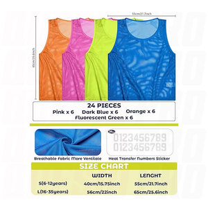Pinnies Scrimmage Vests Nylon Mesh Breathable Team Practice Jerseys for Youth and Adults Ideal for Basketball Soccer Football - Product Image 2