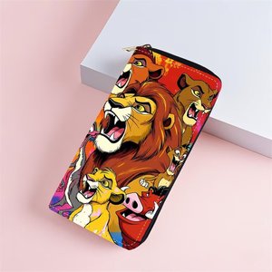 Porte-monnaie et porte-cartes zippé pour femmes et enfants, motif lion de dessin animé mignon, pochette à monnaie en gros - Product Image 6