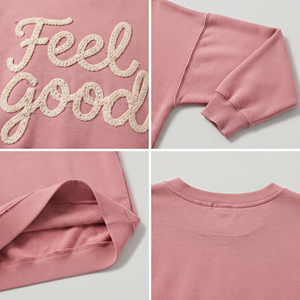 Sweat-shirt d'hiver surdimensionné pour femme, style streetwear, coupe ample, épaules tombantes, en molleton de coton écologique - Product Image 6